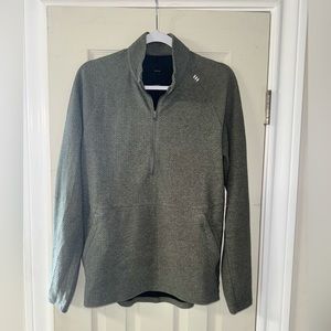 At Ease Half Zip, Heathered Hunter Green
